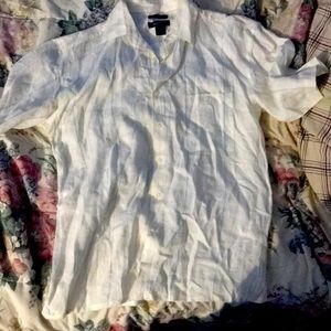 Bruno short sleeve linen button down shirt